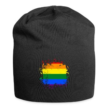Rainbow Music LGBT Gay Pride - Jersey Beanie - black - Front