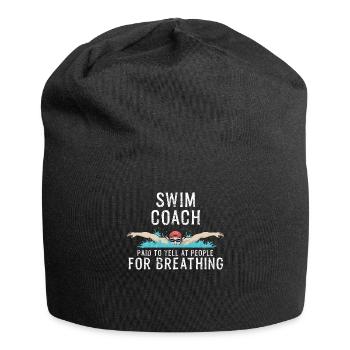 Swimming instructor swimming coach gift swimmer - Jersey Beanie - black - Front