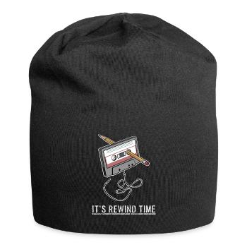 Cassettes 80s 90s - 80s 90s Retro Music Gift - Jersey Beanie - black - Front