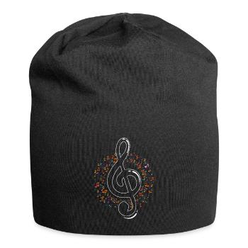 Notes de musique Clef - Bonnet en jersey - noir - Devant