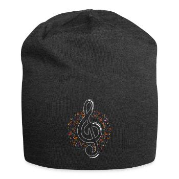 Notes de musique Clef - Bonnet en jersey - charbon - Devant