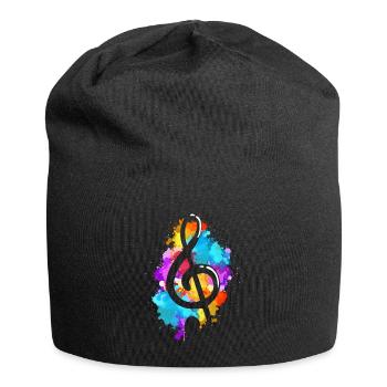 Clé de musique - Bonnet en jersey - noir - Devant
