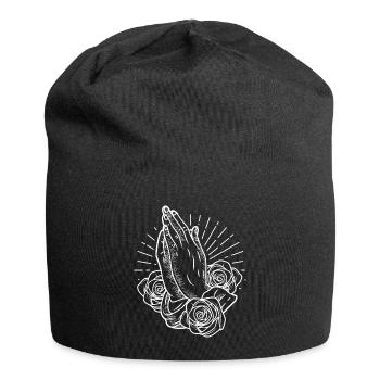 Prier les mains Prier les mains à Dieu religion - Bonnet en jersey - noir - Devant