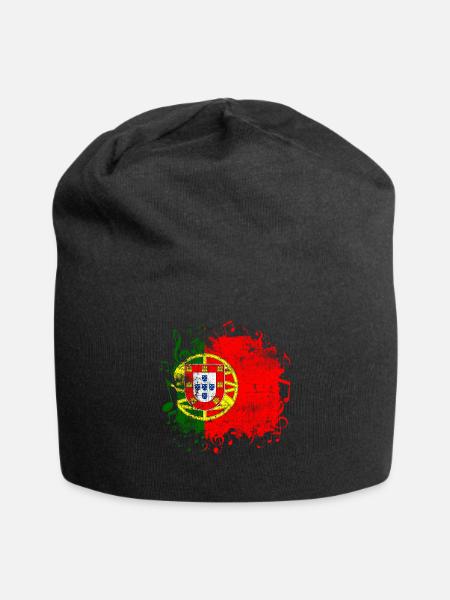 Portugal Musik - Jersey-Beanie - Schwarz