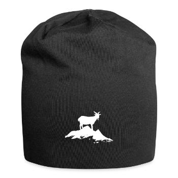 Goat mountain goat - Jersey Beanie - black - Front