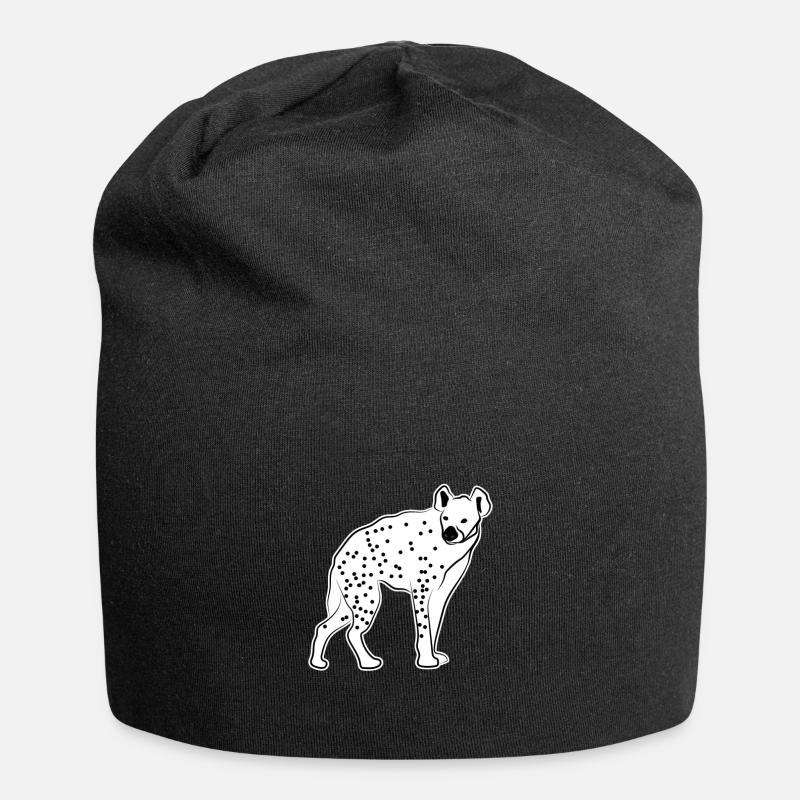 Idée cadeau hyène - Bonnet en jersey - noir