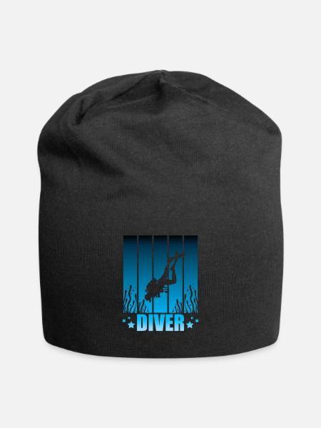 Plongée plongée plongée plongée - Bonnet en jersey - noir