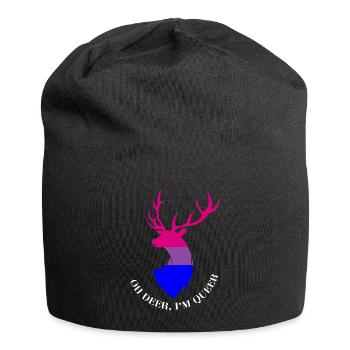 Oh Deer I'm Queer product, LGBT Tee, Bisexual - Bonnet en jersey - noir - Devant