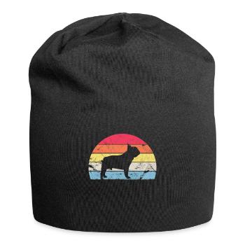 French Bulldog Vintage Dogs Cute Gift - Jersey Beanie - black - Front