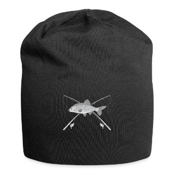 Pêche Pêche J'aime le cadeau de crochet de pêcheur - Bonnet en jersey - noir - Devant