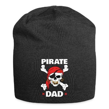 Pirates bateau pirate père papa tête de mort Os - Bonnet en jersey - charbon - Devant