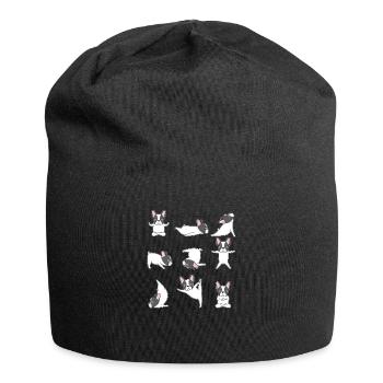 Frenchie Bouledogue de Franconie Yoga - Bonnet en jersey - noir - Devant