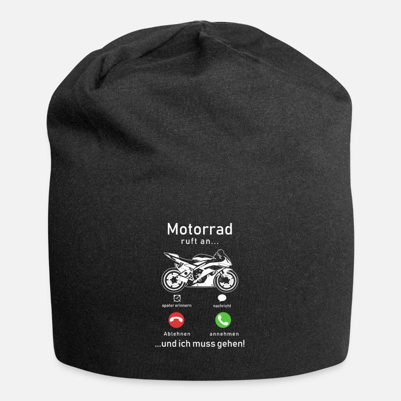 Motorrad ruft an - Jersey-Beanie - Schwarz