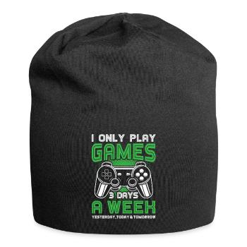 I play only 3 days a week - Jersey Beanie - black - Front