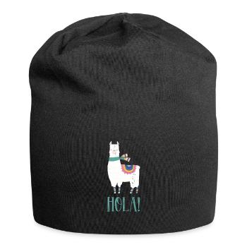 Lama Animal - Jersey Beanie - black - Front