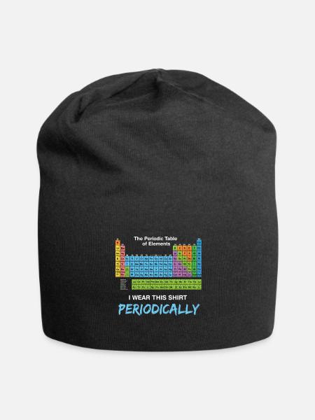 Periodensystem - Jersey-Beanie - Schwarz