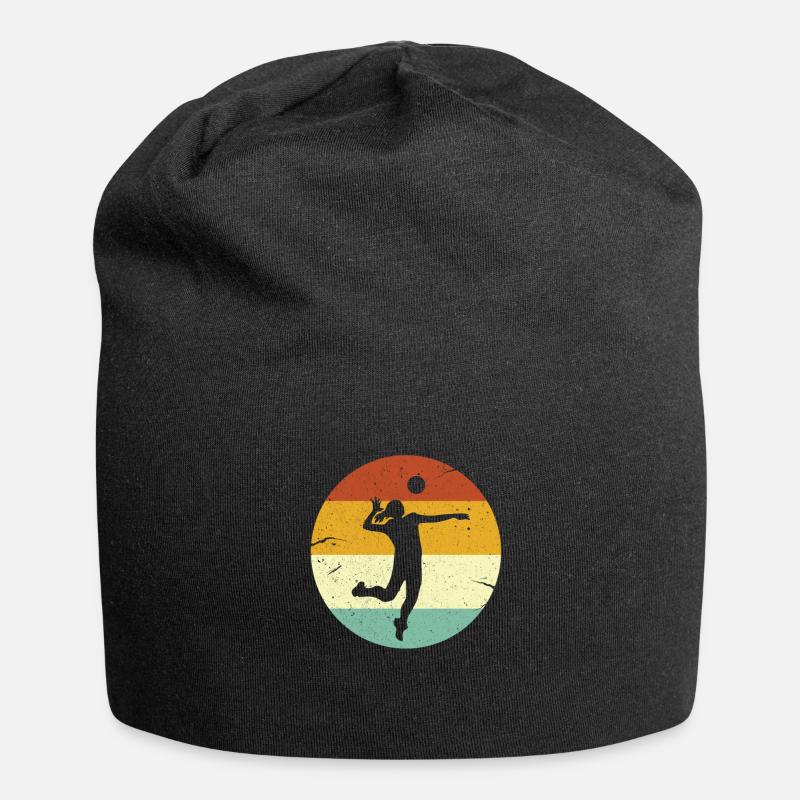 Volley Beach Volleyball Beachvolleyball Geschenk - Jersey-Beanie - Schwarz