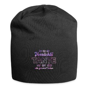 I am the crazy aunt - Jersey Beanie - black - Front