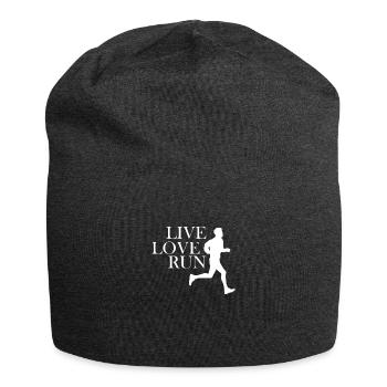 LIVE LOVE RUN coureur en cours d'exécution - Bonnet en jersey - charbon - Devant