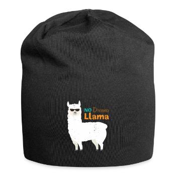 Cadeau animal lama alpaga - Bonnet en jersey - noir - Devant