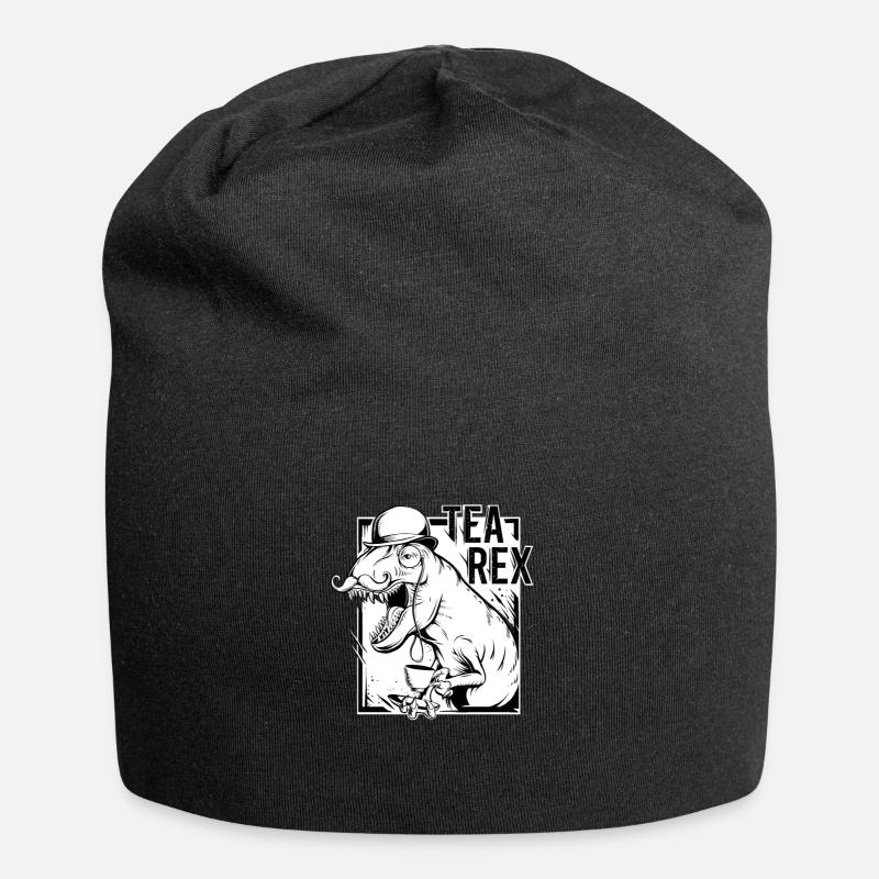 TEA REX T-Rex Hipster swag T-Shirt Geschenk Bart - Jersey-Beanie - Schwarz