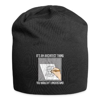 Lustige Architekten-Skizze, die für Architekten zeichnet - Jersey-Beanie - Schwarz - Vorne