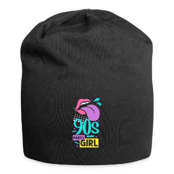 90er Jahre - Jersey-Beanie - Schwarz - Vorne