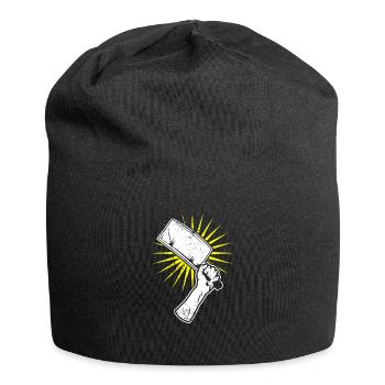 Hackbeil Kuechenbeil Geschenk - Jersey-Beanie - Schwarz - Vorne