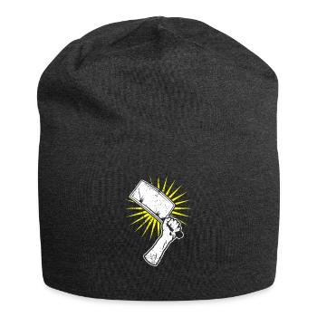Hackbeil Kuechenbeil Geschenk - Jersey-Beanie - Anthrazit - Vorne