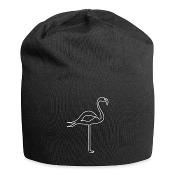 Flamingo - Jersey-Beanie - Schwarz - Vorne