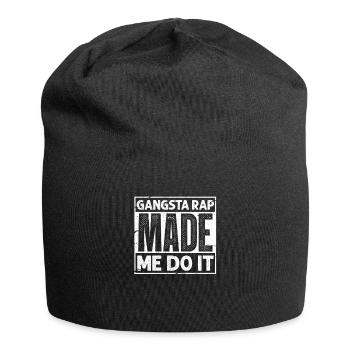 Gangsta Rap Hip Hop Old School 90er Geschenk - Jersey-Beanie - Schwarz - Vorne