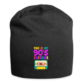 90er Jahre - Jersey-Beanie - Schwarz - Vorne
