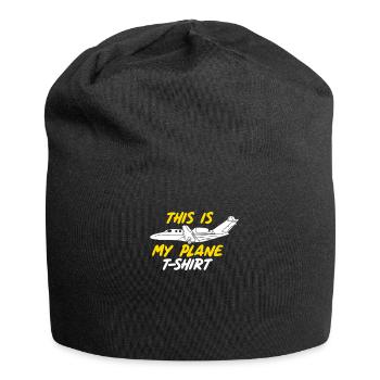 PILOT / AVIATION: Plane T-shirt - Jersey-Beanie - Schwarz - Vorne