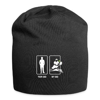 Tennis Tennisspieler Vater Dad Papa Geschenk Sport - Jersey-Beanie - Schwarz - Vorne