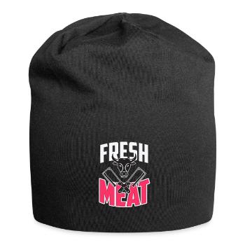 Schlachter Metzger Beruf Geschenk - Jersey-Beanie - Schwarz - Vorne