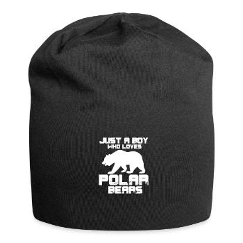 Ours polaire Boy Polaire Ours Polaire Ours Ours Cadeau - Bonnet en jersey - noir - Devant