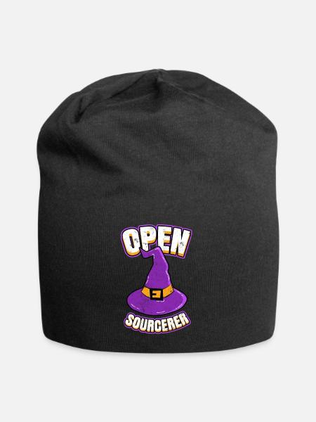 Open Sourcer Programmer Hacker - Jersey Beanie - black