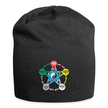 Tai Chi Yin Yang Cinq éléments Médecine chinoise - Bonnet en jersey - noir - Devant