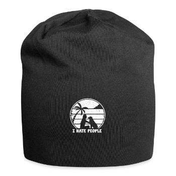 Dog I Hate People - Jersey Beanie - black - Front