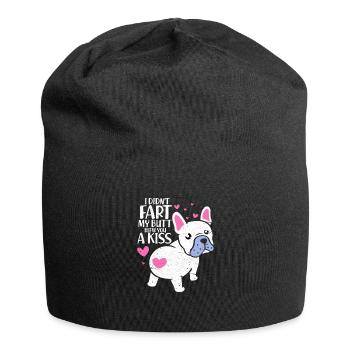 French bulldog pet dog gift - Jersey Beanie - black - Front