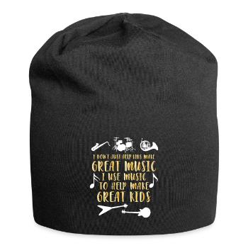Kindern Musik Lehrer Musiker - Jersey-Beanie - Schwarz - Vorne