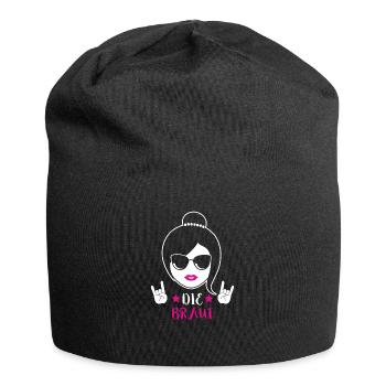 JGA Junggesellinnenabschied Braut - Jersey-Beanie - Schwarz - Vorne