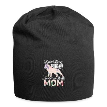 American Bully pet love dog dogs gift - Jersey Beanie - black - Front