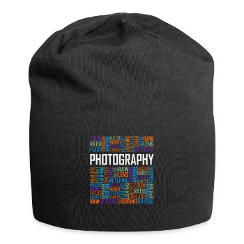 Fotografie Wörter - Jersey-Beanie - Schwarz - Vorne