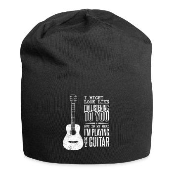 Musicians Guitar Passion Music Guitarist - Jersey Beanie - black - Front