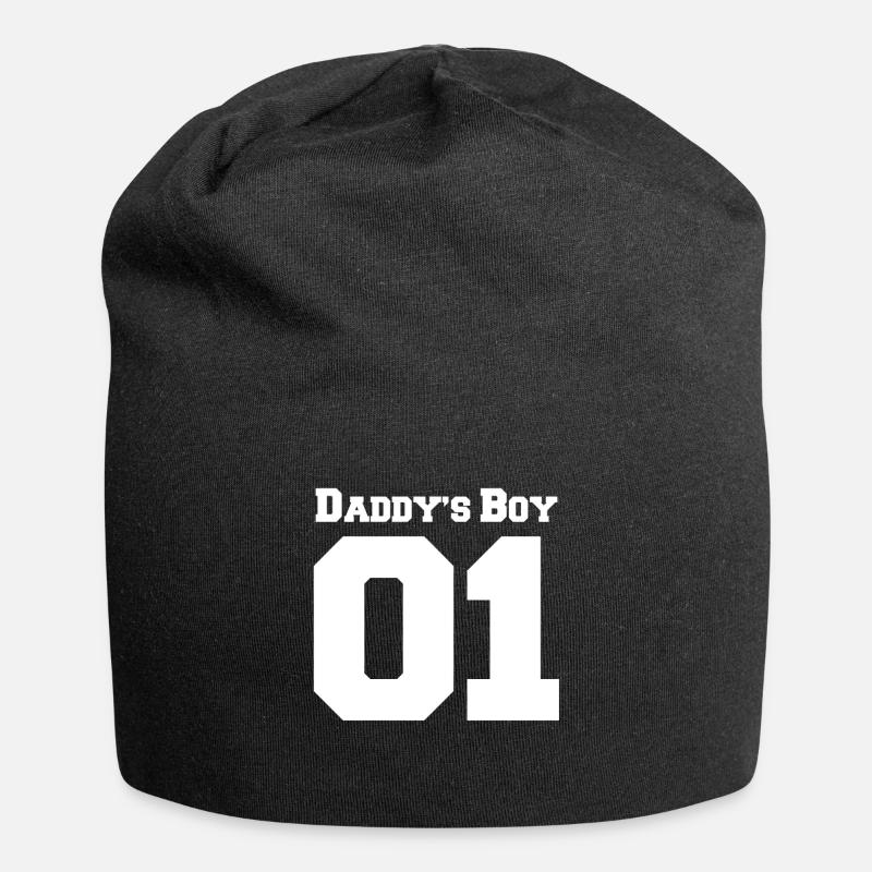 Partnerlook Papa Vater Daddy Sohn Junge Geschenk - Jersey-Beanie - Schwarz
