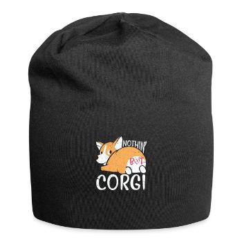 Corgi Dog Welsh Corgi Pembroke Wales Gift - Jersey Beanie - black - Front