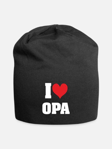 I love Grandpa I Love Grandpa - Jersey Beanie - black