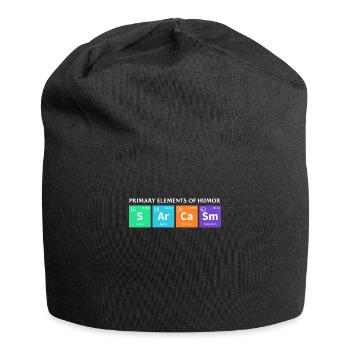 Science Sarcasm Primary Elements of Humor - Jersey Beanie - black - Front