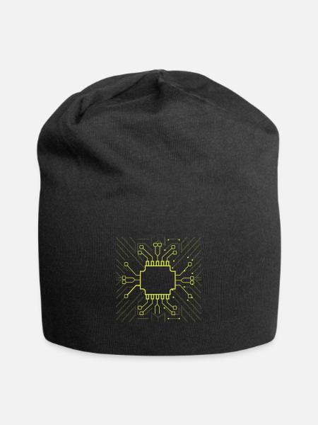 Informatiker Admin Hardware CPU - Jersey-Beanie - Schwarz